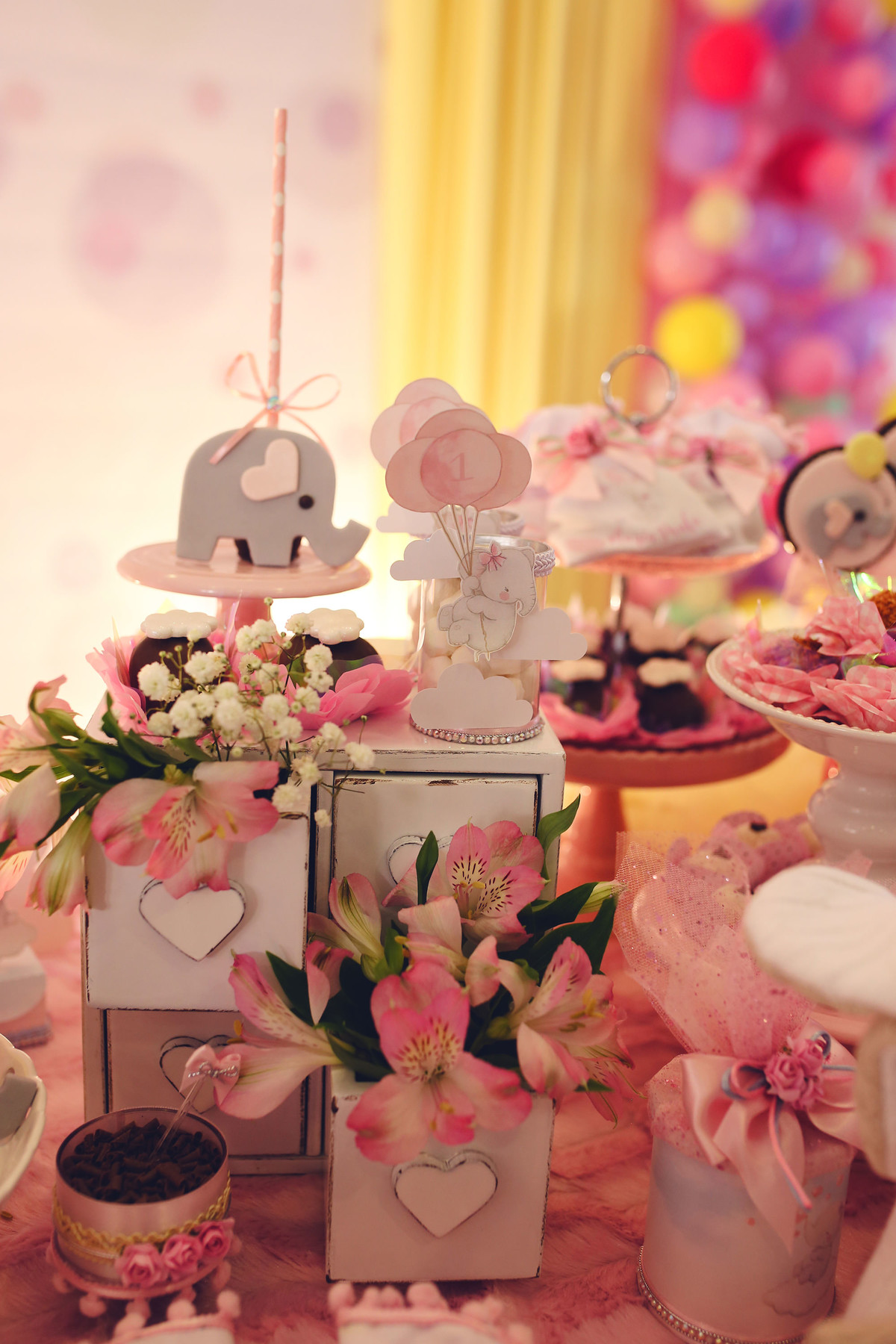 aniversário - Maria Paula 1º Aninho - tema elefante - Jaraguá do Sul - chroma fotografia