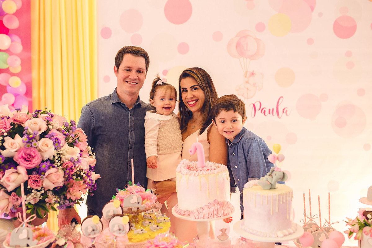aniversário - Maria Paula 1º Aninho - tema elefante - Jaraguá do Sul - chroma fotografia