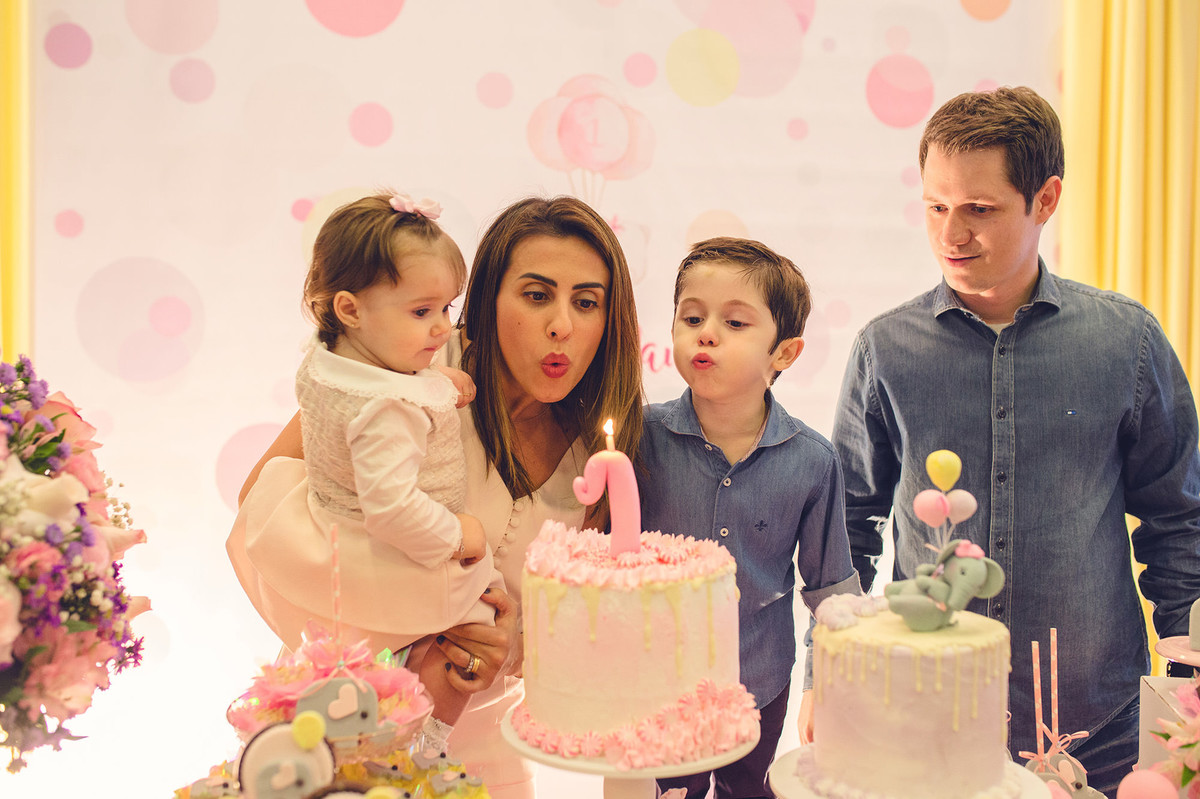 aniversário - Maria Paula 1º Aninho - tema elefante - Jaraguá do Sul - chroma fotografia