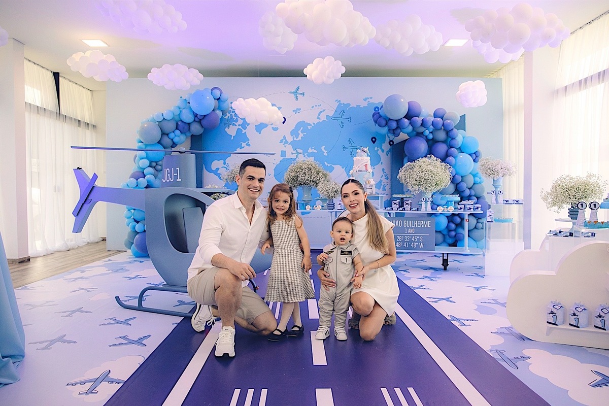 aniversario - aniversario infantil - festa de aniversario - aniversario de 1 ano - primeiro aninho - 1 ano João Guilherme - tema aviação - chroma fotografia 