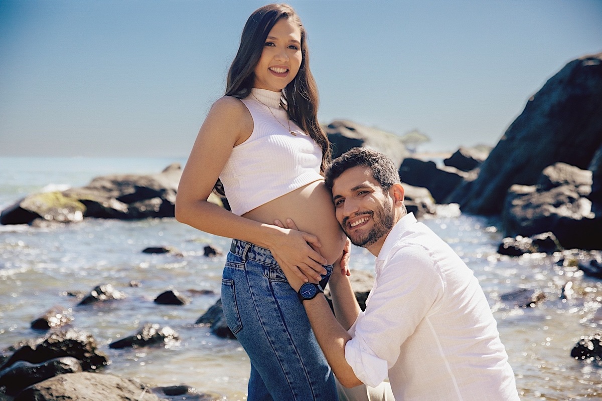 ensaio gestante - gestante - ensaio na praia - ensaio no litoral - ensaio familia - praia do grant - chroma fotografia 