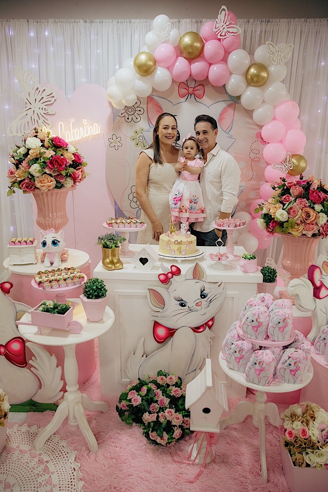 aniversario - aniversario infantil - festa de aniversario - tema marie - liz catarina 1 ano - primeiro aninho - fotografia infantil - fotografos jaragua do sul - chroma fotografia