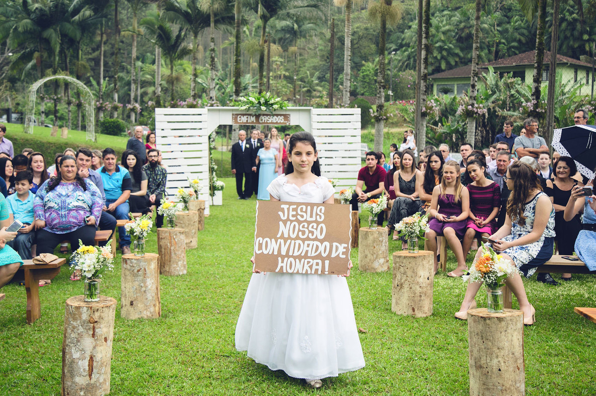 casamento - Lucimar _ Jaison - casamento ao ar livre - casamento de dia - fotografos de jaraguá do sul - cerimônia - chroma fotografia