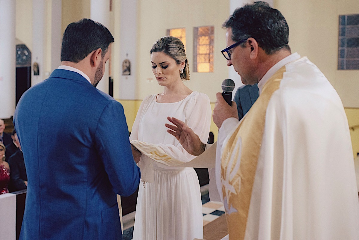 casamento - andressa e claudio - são bento do sul - cerimônia - igreja católica - chroma fotografia - fotografia de casamento