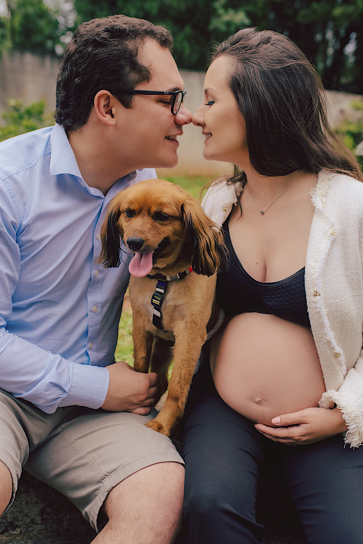 ensaio gestante - campo alegre - salto do engenho - mae de menina - ensaio com pet - ensaio com cachorro - chroma fotografia - ensaio em casa