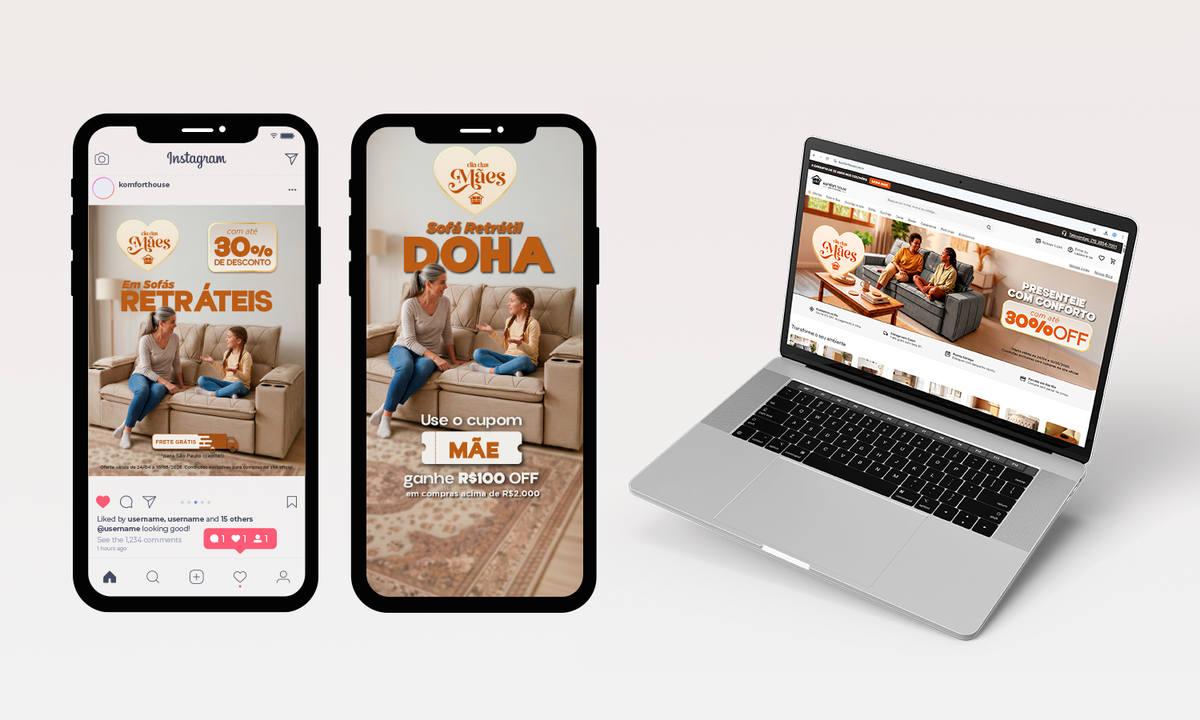 Identidade Visual campanha dia das mães