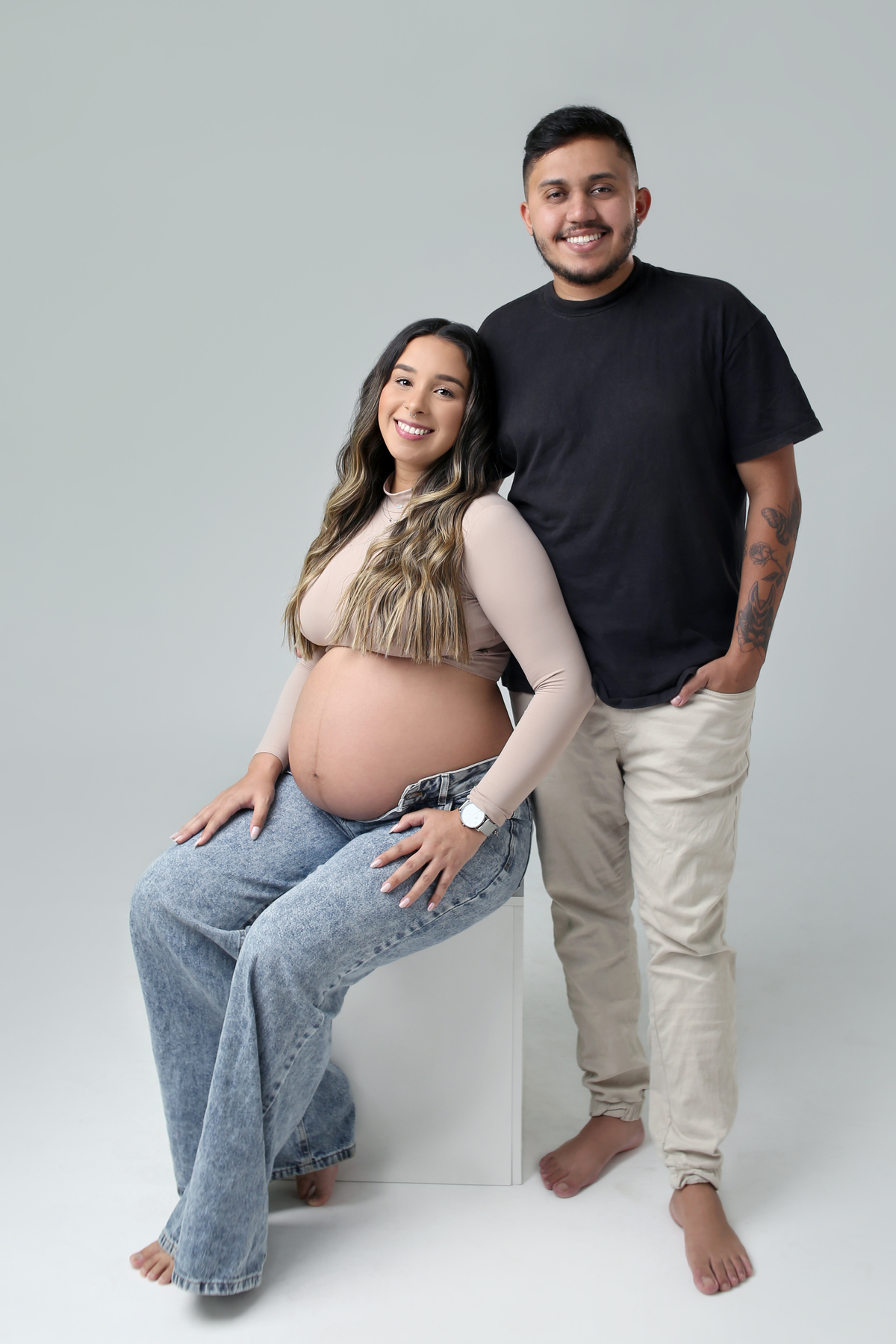 Ensaio gestante em estúdio