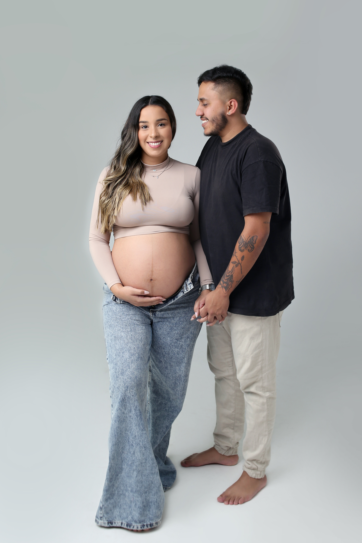 Ensaio gestante em estúdio