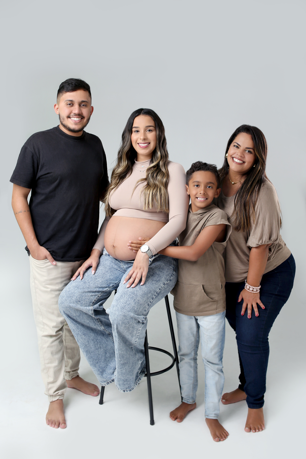 Ensaio gestante em estúdio