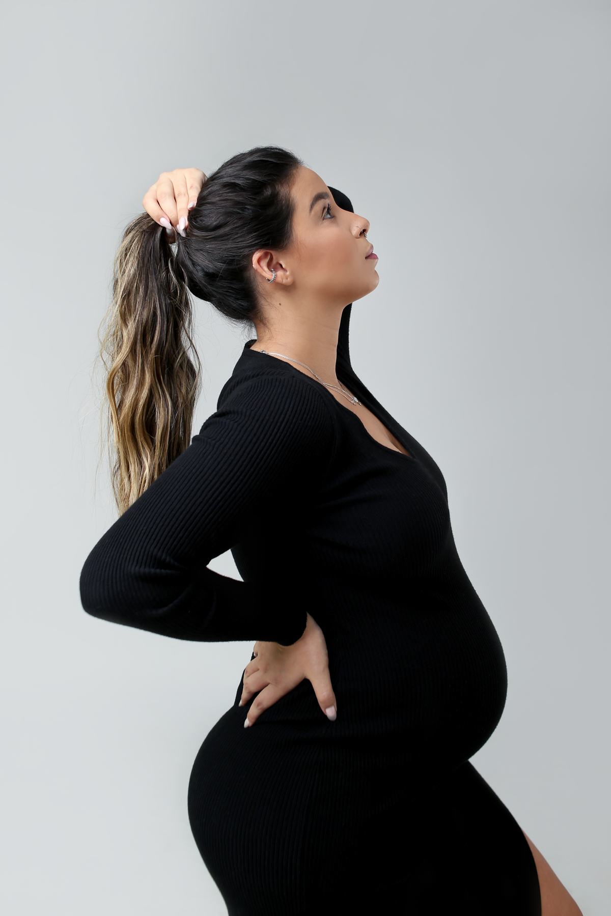 Ensaio gestante em estúdio