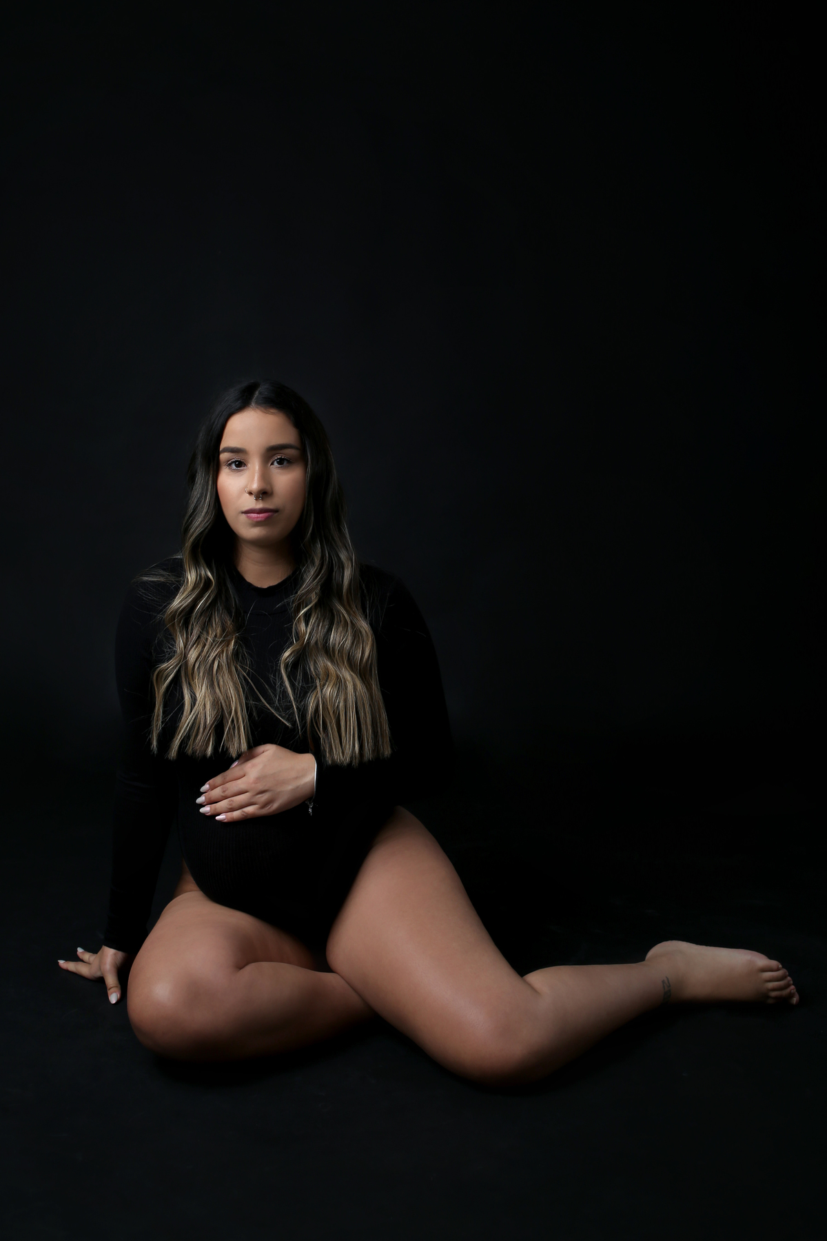 Ensaio gestante em estúdio