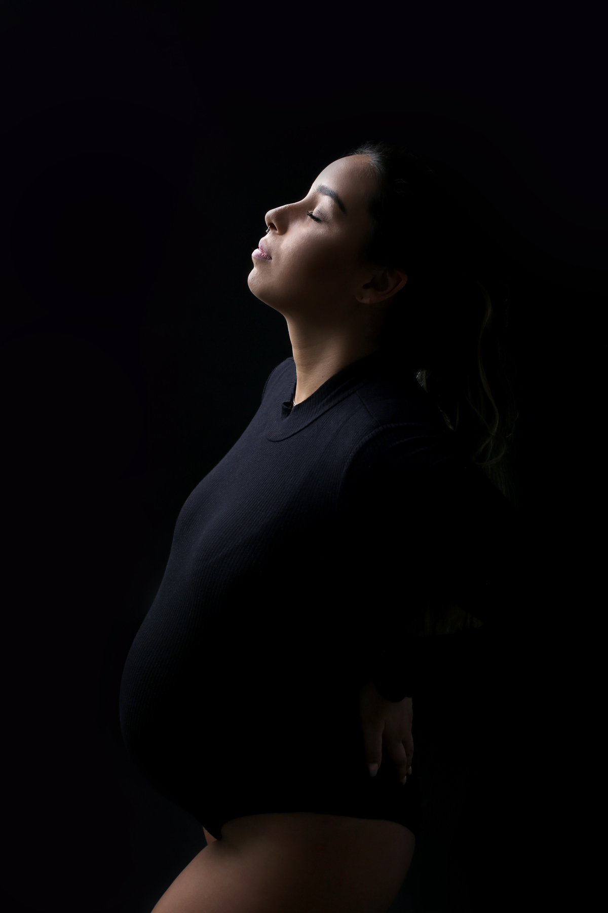 Ensaio gestante em estúdio