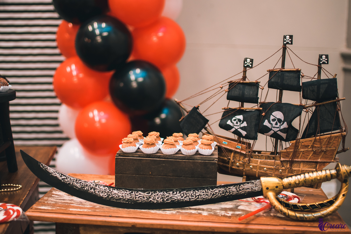 aniversario infantil com tema de piratas e sereias, Festa realizada no clube circulo militar em São Paulo. 