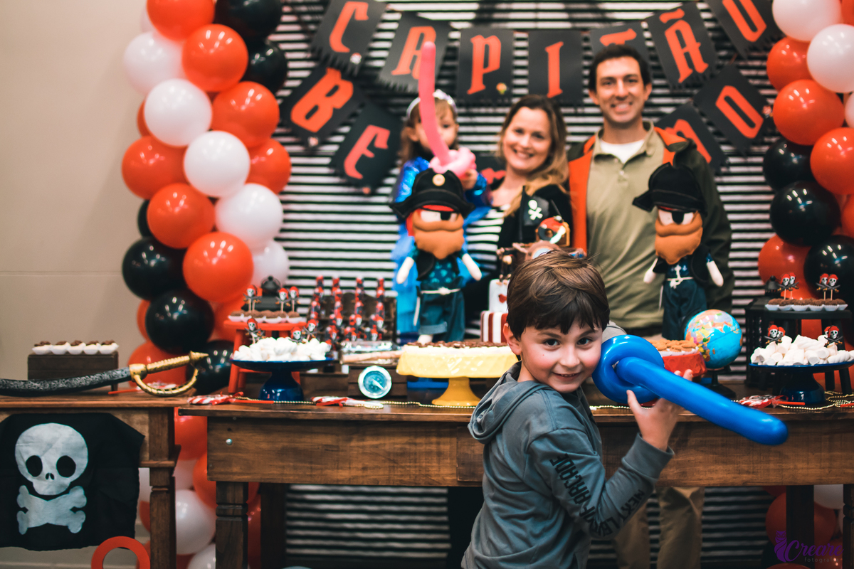aniversario infantil com tema de piratas e sereias, Festa realizada no clube circulo militar em São Paulo.  