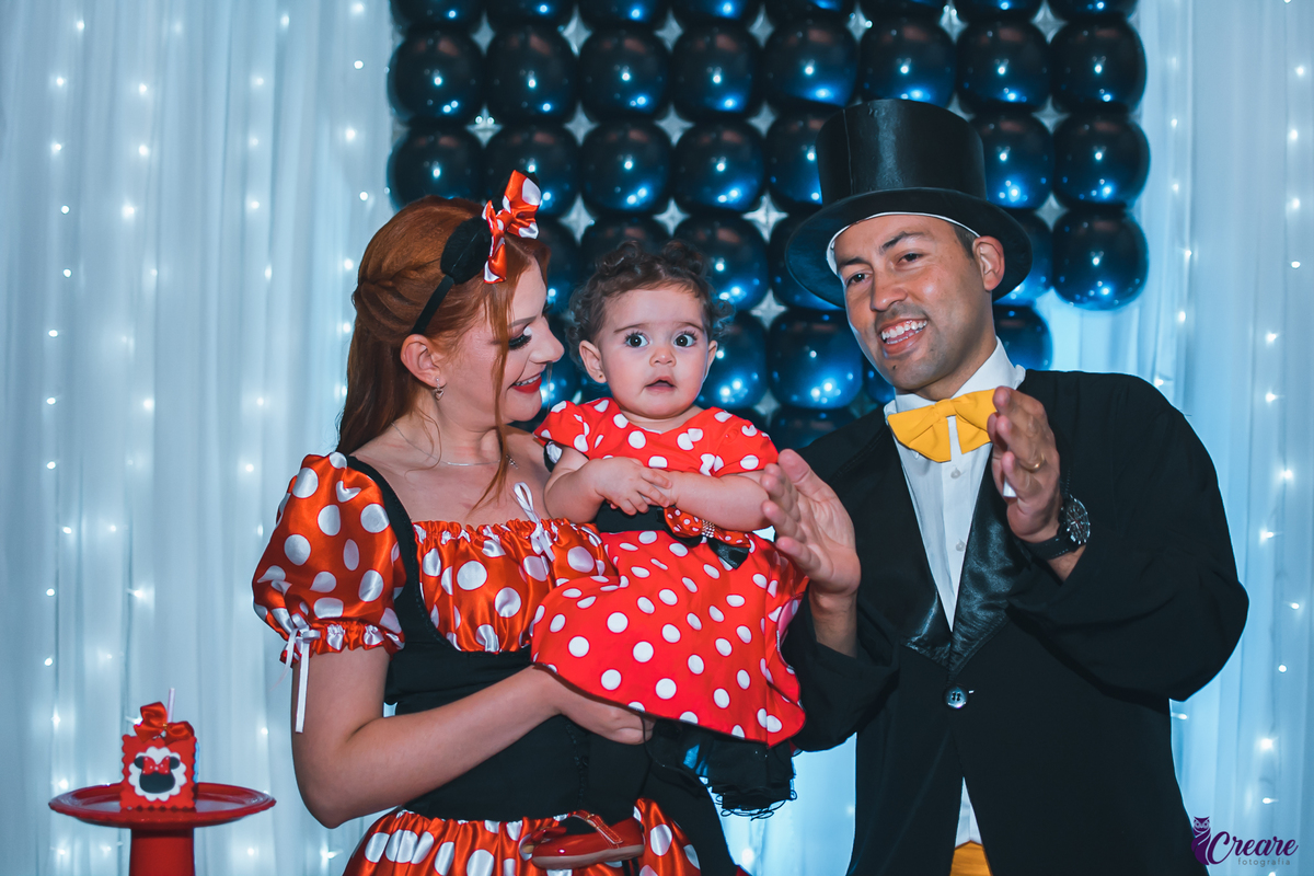 Aniversário infantil com decoração da Minnie, o encantado mundo de Disney, buffet infantil Mó Legal, localizado na região de Mauá, ABC Paulista. 