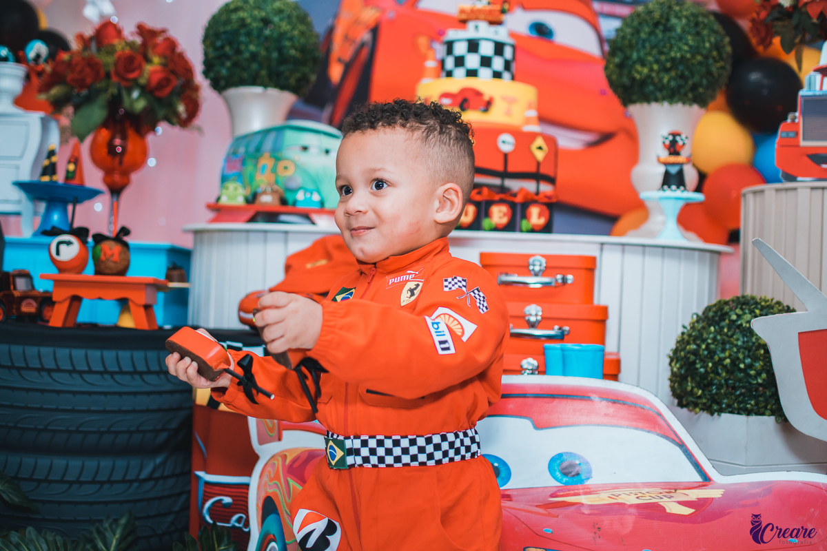 Aniversário infantil, decoração no tema carros (Car's) realizado no Buffet Espaço Band localizado na cidade de Mauá/SP