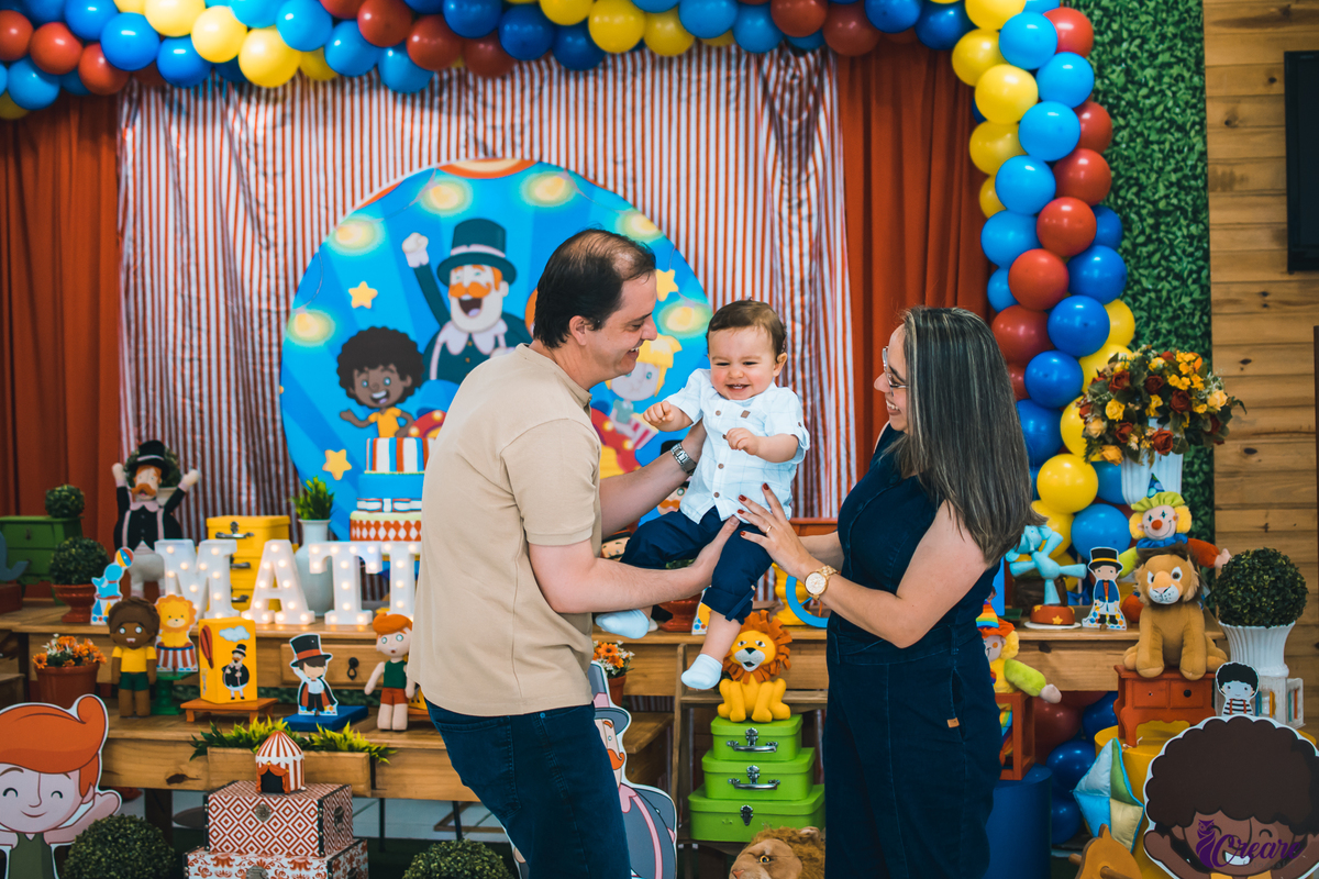 Aniversário infantil realizado na cidade de Santo André, abc Paulista, Ooops buffet, decoração circo Bita.