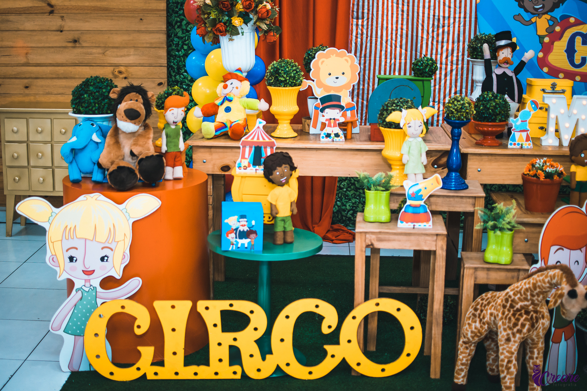 Aniversário infantil realizado na cidade de Santo André, abc Paulista, Ooops buffet, decoração circo Bita.