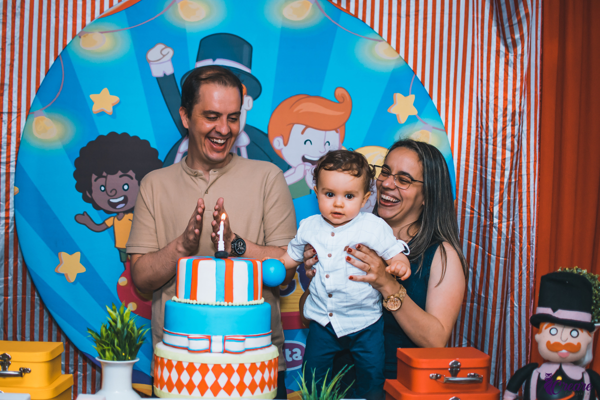 Aniversário infantil realizado na cidade de Santo André, abc Paulista, Ooops buffet, decoração circo Bita.