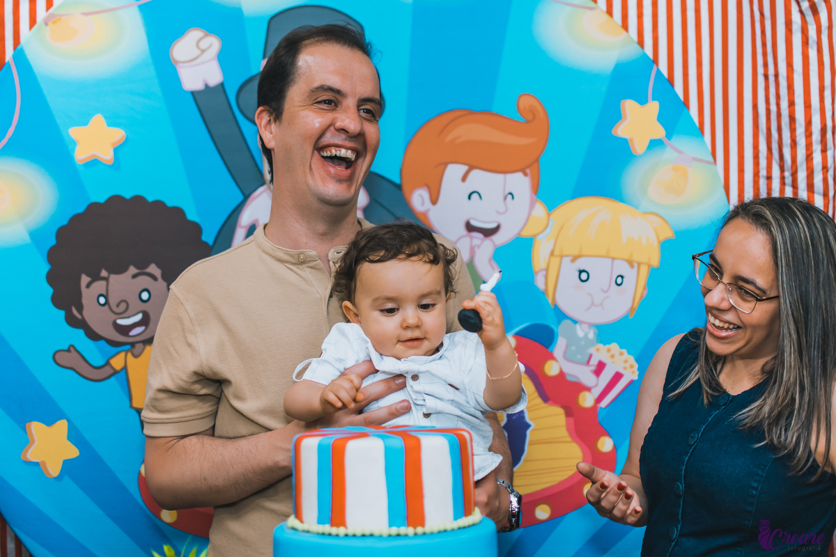 Aniversário infantil realizado na cidade de Santo André, abc Paulista, Ooops buffet, decoração circo Bita.