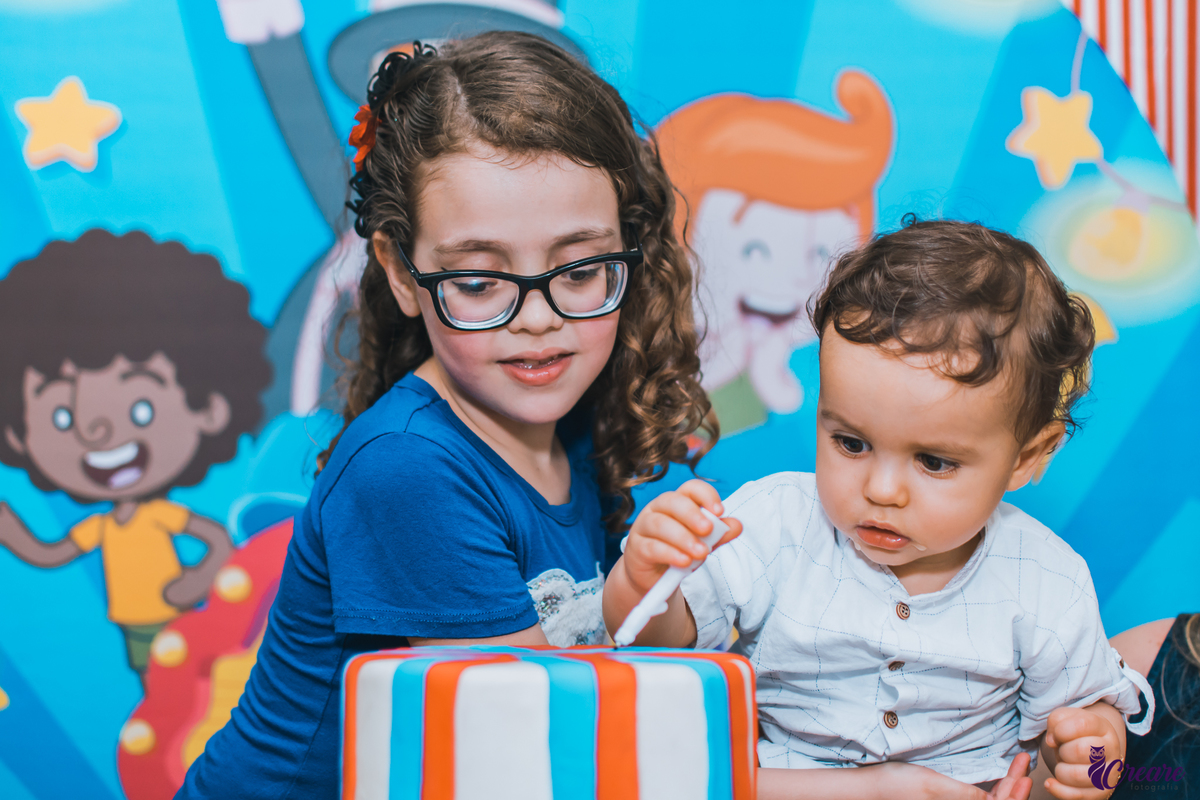 Aniversário infantil realizado na cidade de Santo André, abc Paulista, Ooops buffet, decoração circo Bita.