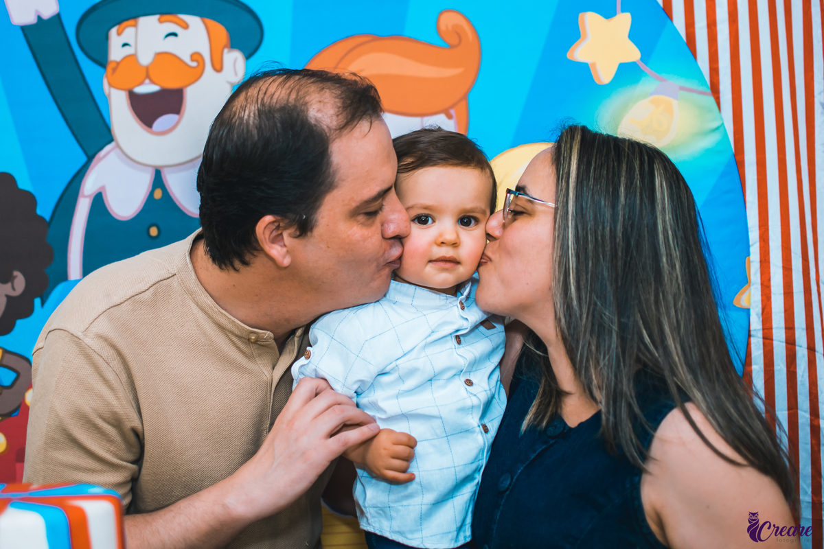 Aniversário infantil realizado na cidade de Santo André, abc Paulista, Ooops buffet, decoração circo Bita.