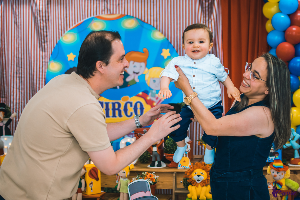 Aniversário infantil realizado na cidade de Santo André, abc Paulista, Ooops buffet, decoração circo Bita.
