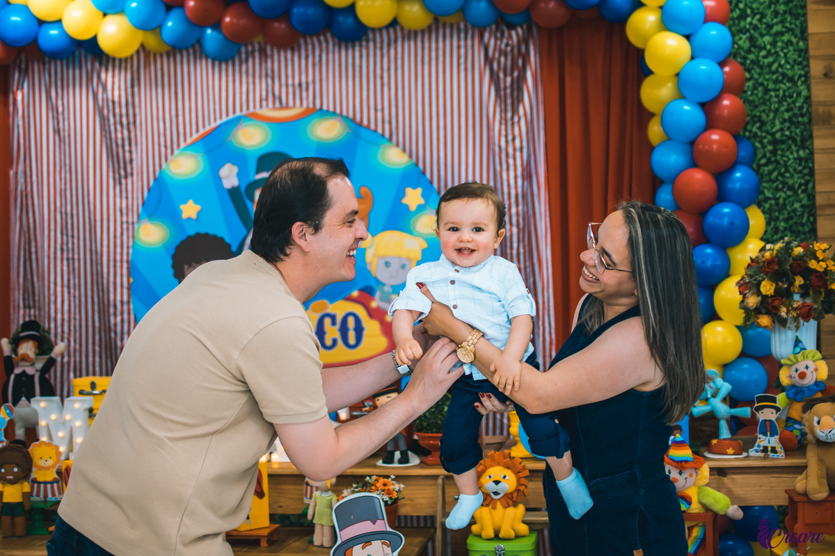 Aniversário infantil realizado na cidade de Santo André, abc Paulista, Ooops buffet, decoração circo Bita.