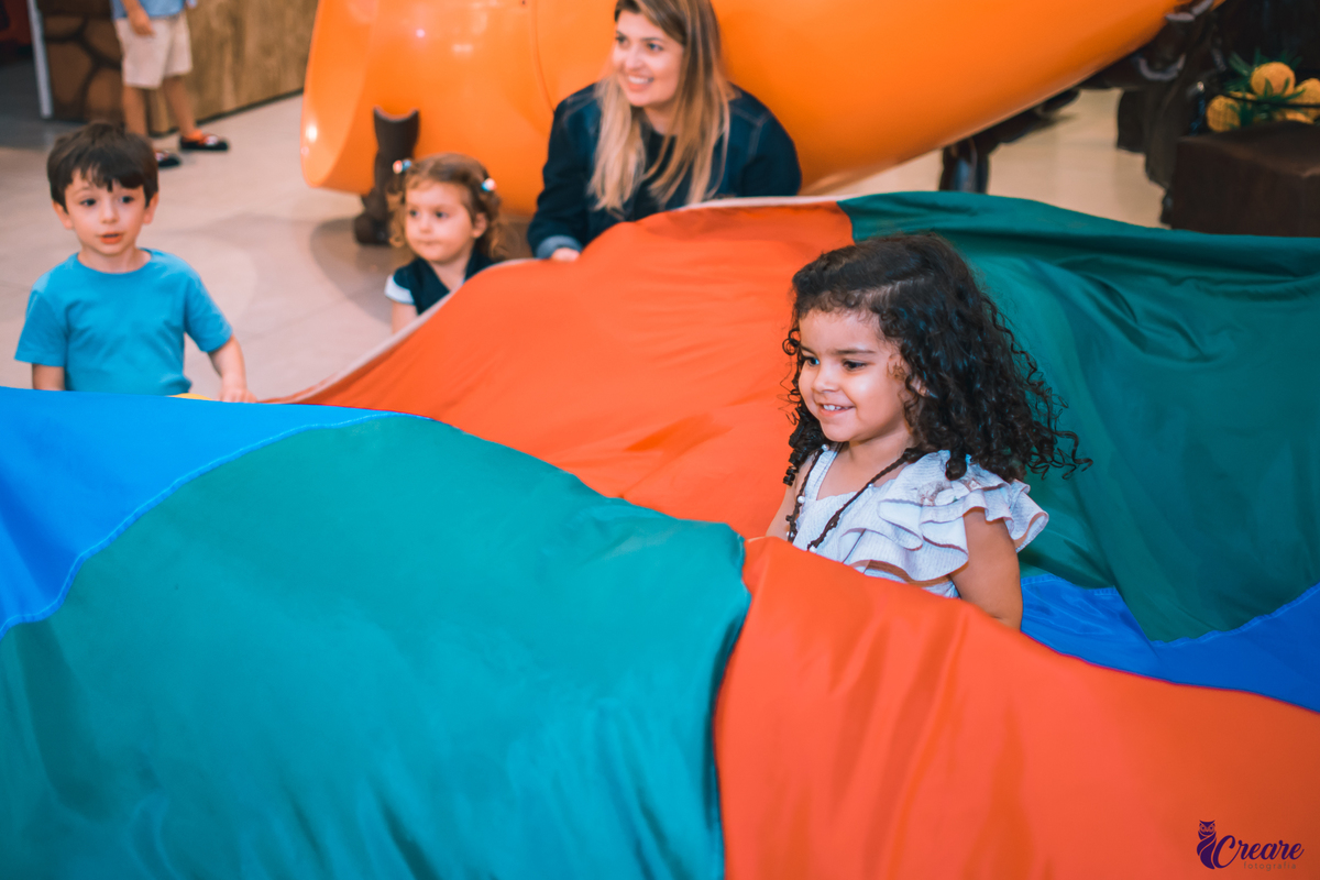 Aniversário infantil, com tema moana, realizado no buffet vila kids galpão, localizado na cidade de Santo André, ABC Paulista.