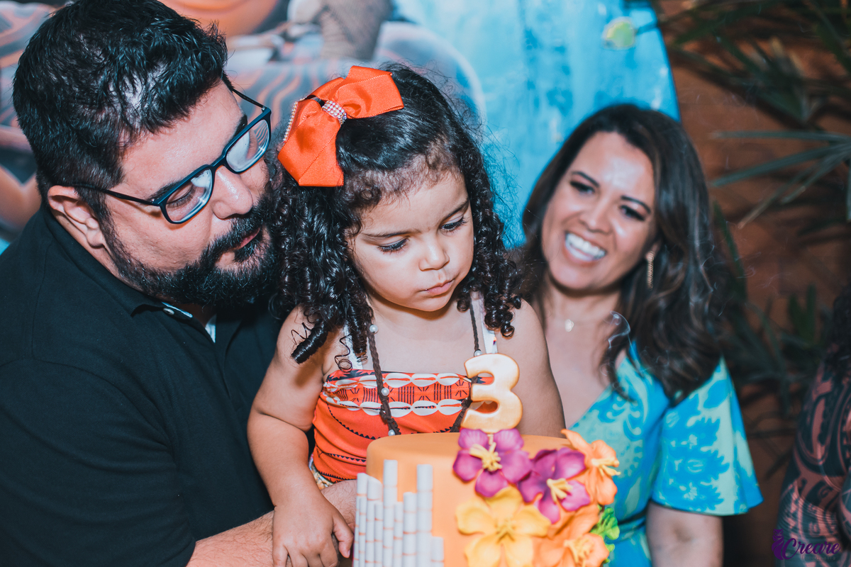 Aniversário infantil, com tema moana, realizado no buffet vila kids galpão, localizado na cidade de Santo André, ABC Paulista.
