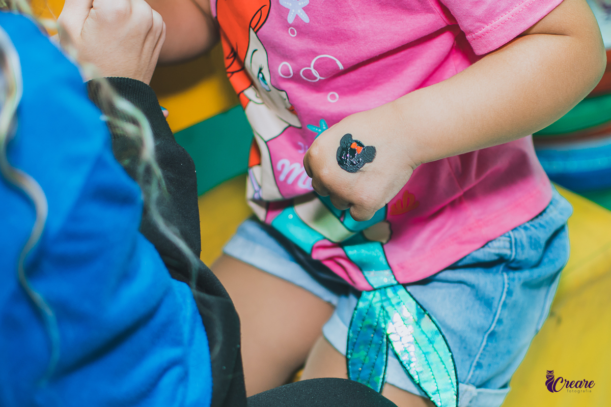 Aniversário infantil com tema pequena sereia, realizado no buffet Planeta Rizzo, localizado na cidade de Santo André, ABC Paulista.