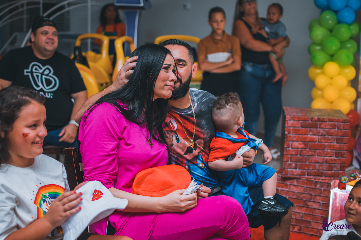 Fotografia de aniversário infantil, com tema Mario Bros, realizado na cidade de Mauá, buffet Pula Pula, Fotógrafo abc paulista.
