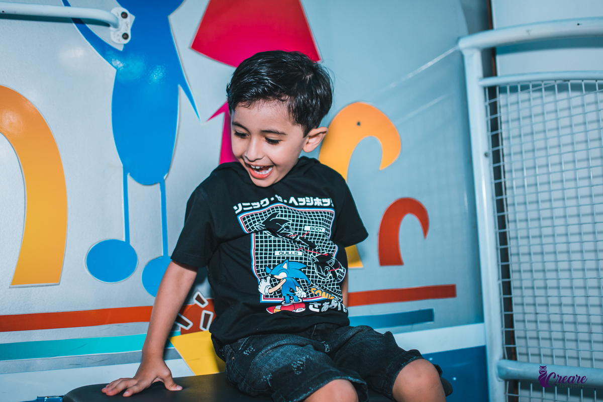 Aniversário infantil realizado no buffet planeta Rizzo, localizado em Santo André, ABC Paulista. Decoração com tema Sonic.