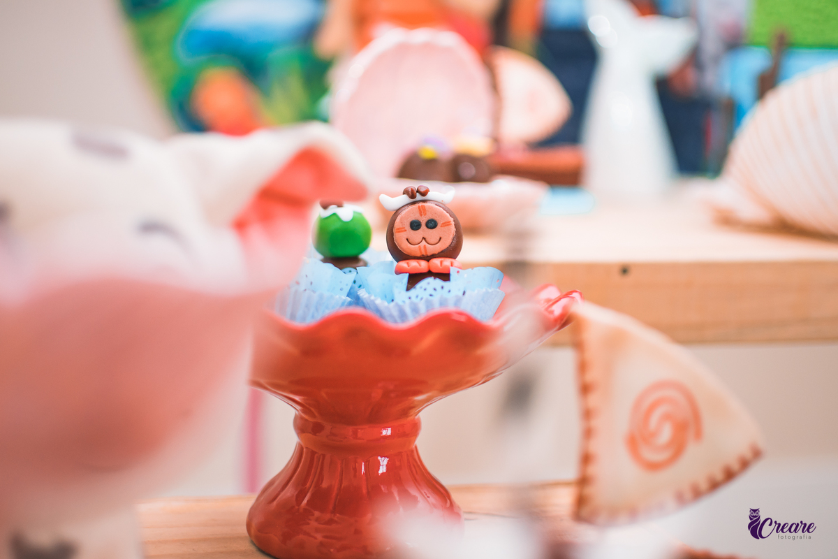 Fotografia de aniversário infantil com decoração tema Moana. festa simples de menina, aniversário de 4 anos em Santo André. Fotógrafo. 