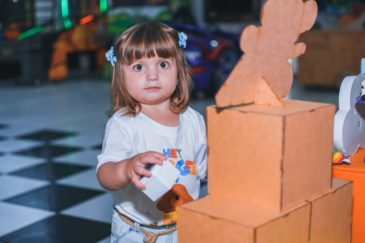 Aniversário infantil, tema Hey Duggee. Buffet planeta Rizzo, fotógrafo Santo André. Festa de 2 anos de menina.