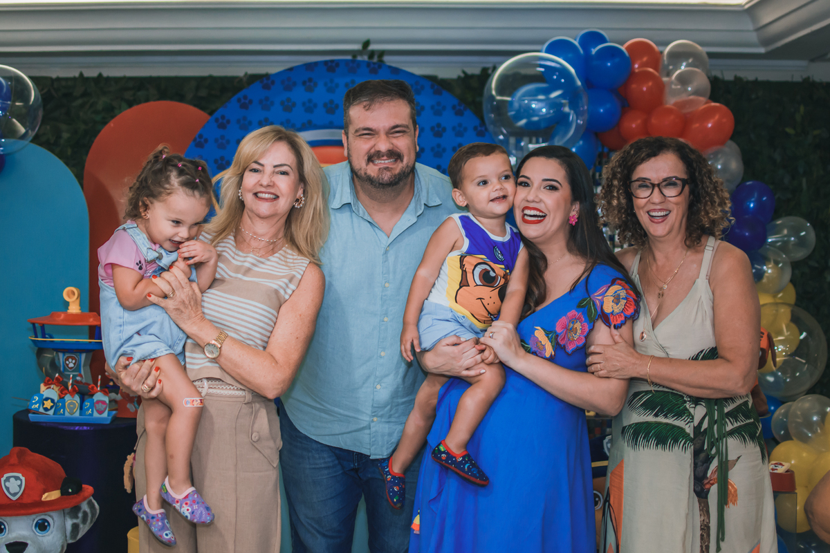 Aniversário de menino com tema patrulha canina, festa realizada no buffet infantil Terra do Nunca, localizado em Santo André. ABC Paulista. Fotógrafo Santo André.