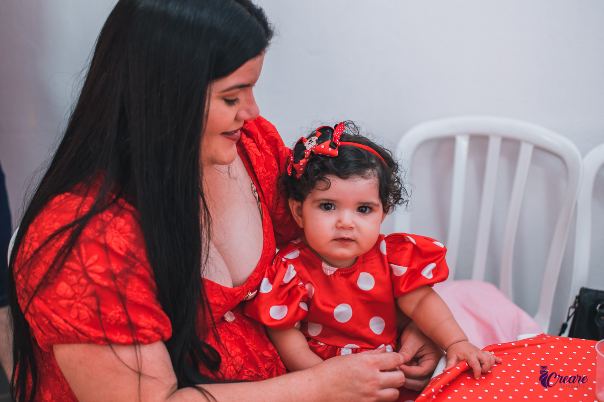 Aniversário infantil de um aninho com decoração tema minnie. Fotógrafo infantil em Mauá, ABC Paulista. Festa de menina, aniversário de 1 ano, festa de um ano, festa infantil. Fotógrafo Santo André, fotógrafo Mauá.