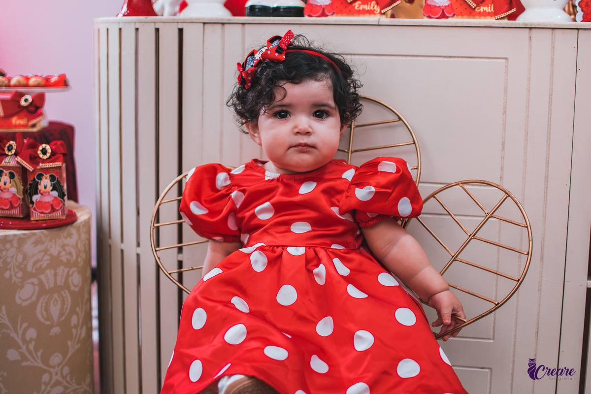 Aniversário infantil de um aninho com decoração tema minnie. Fotógrafo infantil em Mauá, ABC Paulista. Festa de menina, aniversário de 1 ano, festa de um ano, festa infantil. Fotógrafo Santo André, fotógrafo Mauá.