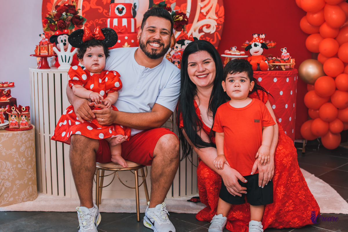 Aniversário infantil de um aninho com decoração tema minnie. Fotógrafo infantil em Mauá, ABC Paulista. Festa de menina, aniversário de 1 ano, festa de um ano, festa infantil. Fotógrafo Santo André, fotógrafo Mauá.