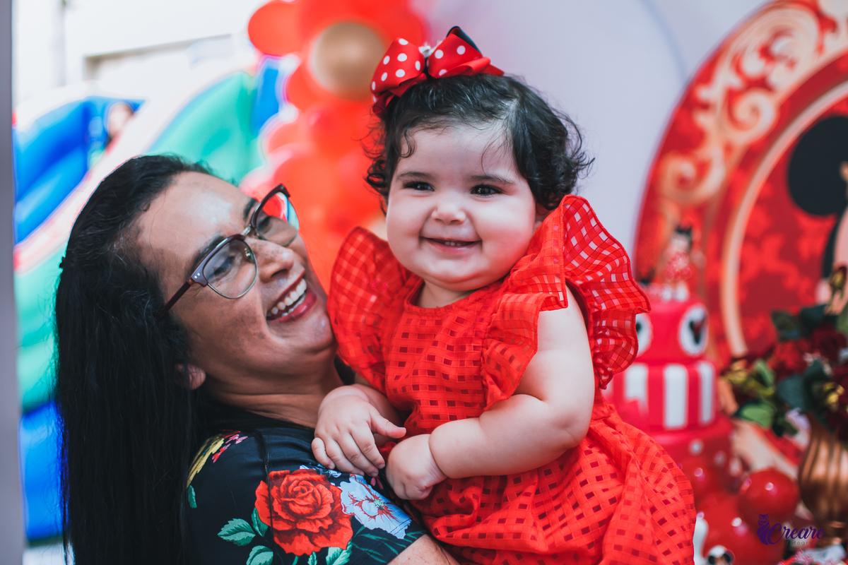 Aniversário infantil de um aninho com decoração tema minnie. Fotógrafo infantil em Mauá, ABC Paulista. Festa de menina, aniversário de 1 ano, festa de um ano, festa infantil. Fotógrafo Santo André, fotógrafo Mauá.