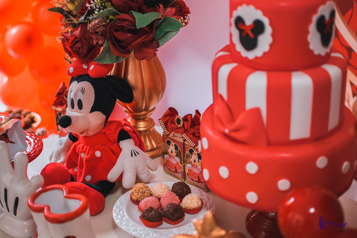 Aniversário infantil de um aninho com decoração tema minnie. Fotógrafo infantil em Mauá, ABC Paulista. Festa de menina, aniversário de 1 ano, festa de um ano, festa infantil. Fotógrafo Santo André, fotógrafo Mauá.