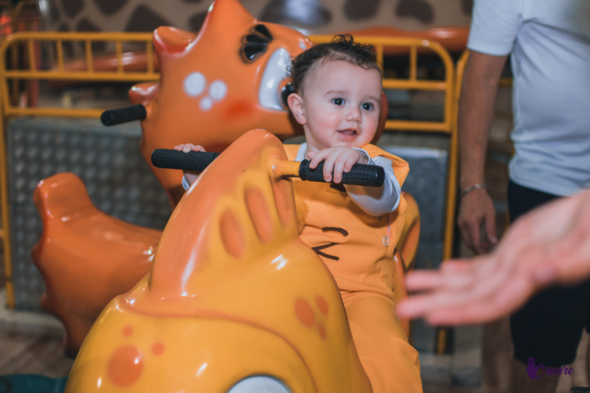 fotografia de festa infanti, aniversário de 1 ano no buffet Giraffas park em Mauá. Fotógrafo Mauá. Buffet infantil. Decoração tema Bolofofos. Festa de um aninho.