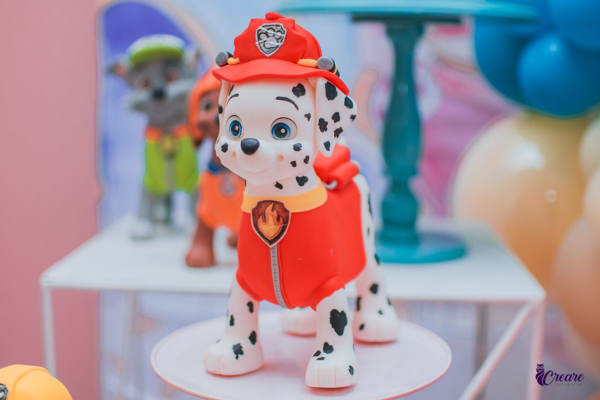 fotógrafia de aniversário infantil em casa, fotógrafo em Mauá, festa infantil de menina. Aniversário de 3 anos, decoração Patrulha canina. Festa de criança em casa.