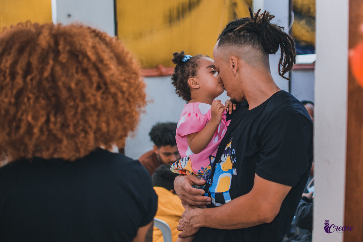 fotografia de aniversário infantil em casa, festa de menina de 2 anos. fotógrafo ABC Paulista. Tema de decoração Bluey.