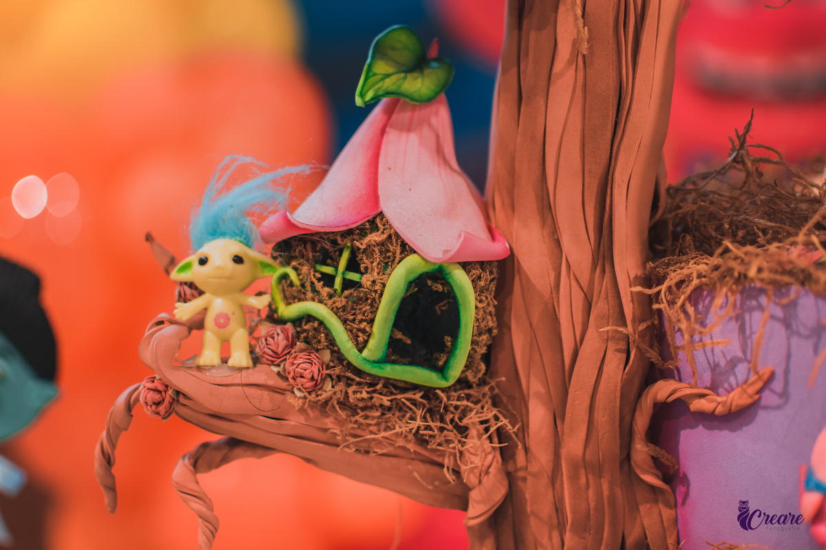 aniversário infantil, festa infantil, Buffet Vila Kids Galpão, decoração Trolls, fotógrafo em Santo André. Festa de menina