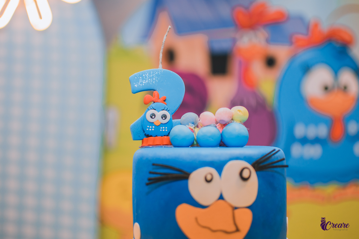 fotografia de aniversário infantil, festa de dois anos de menino. Decoração tema Galinha Pintadinha, festa em casa, fotógrafo em São Bernardo do Campo.