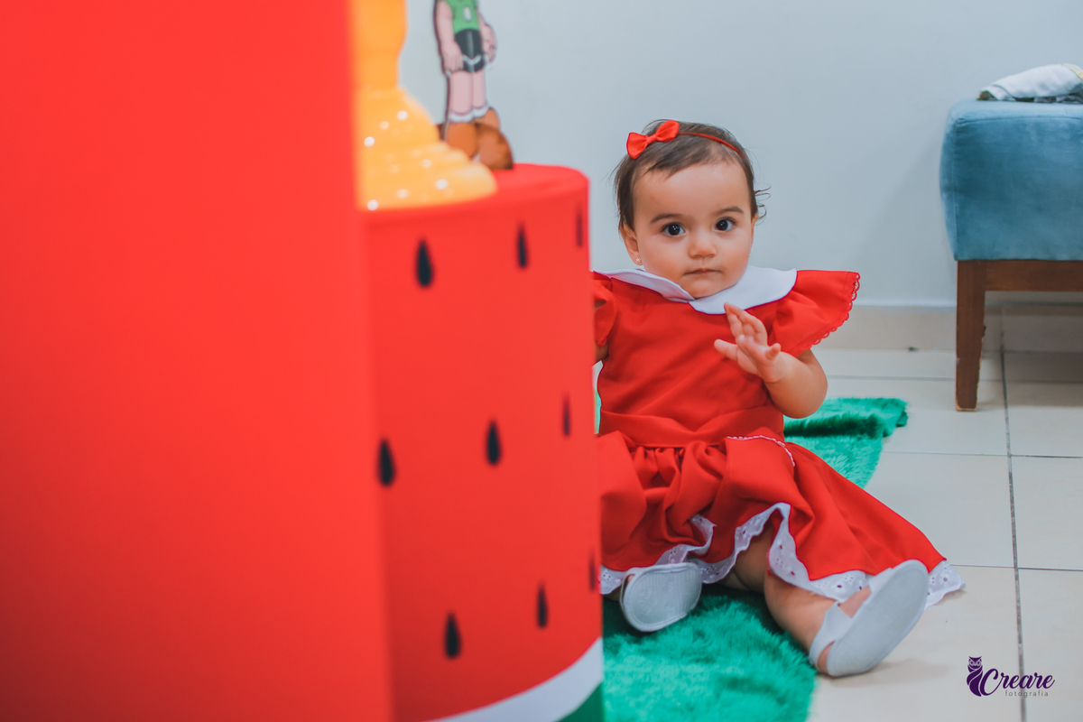 Aniversário de 1 ano, festa de um ano em casa, 1 aninho, fotografia de aniversário de 1 ano, fotógrafo em Santo André, aniversário do bebê em casa, decoração tema turma da Mônica.