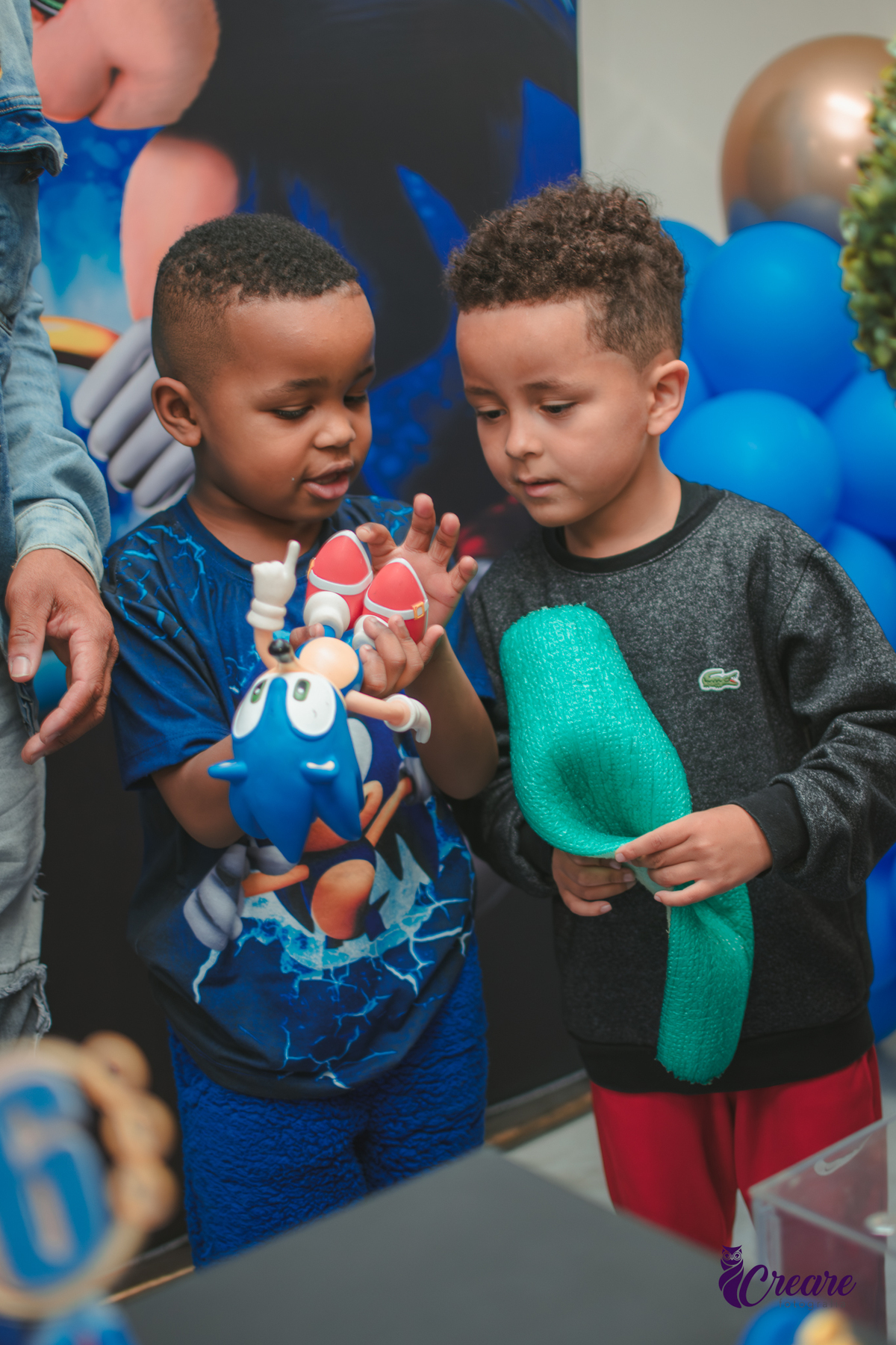 fotografia de festa infantil com tema Sonic, fotografo de aniversário infantil. Fotógrafo no ABC Paulista.