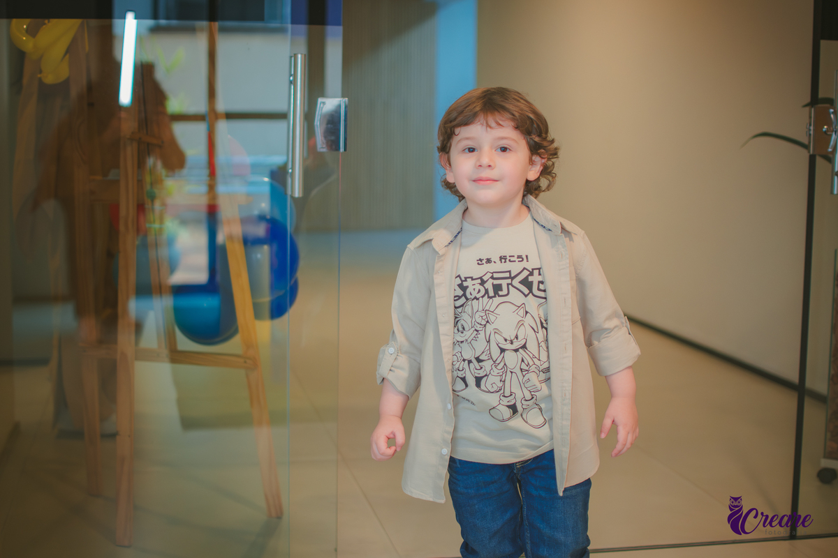 Aniversário de menino de 4 anos, festa infantil em São Bernardo do Campo. Decoração com tema Sonic, festa em casa.