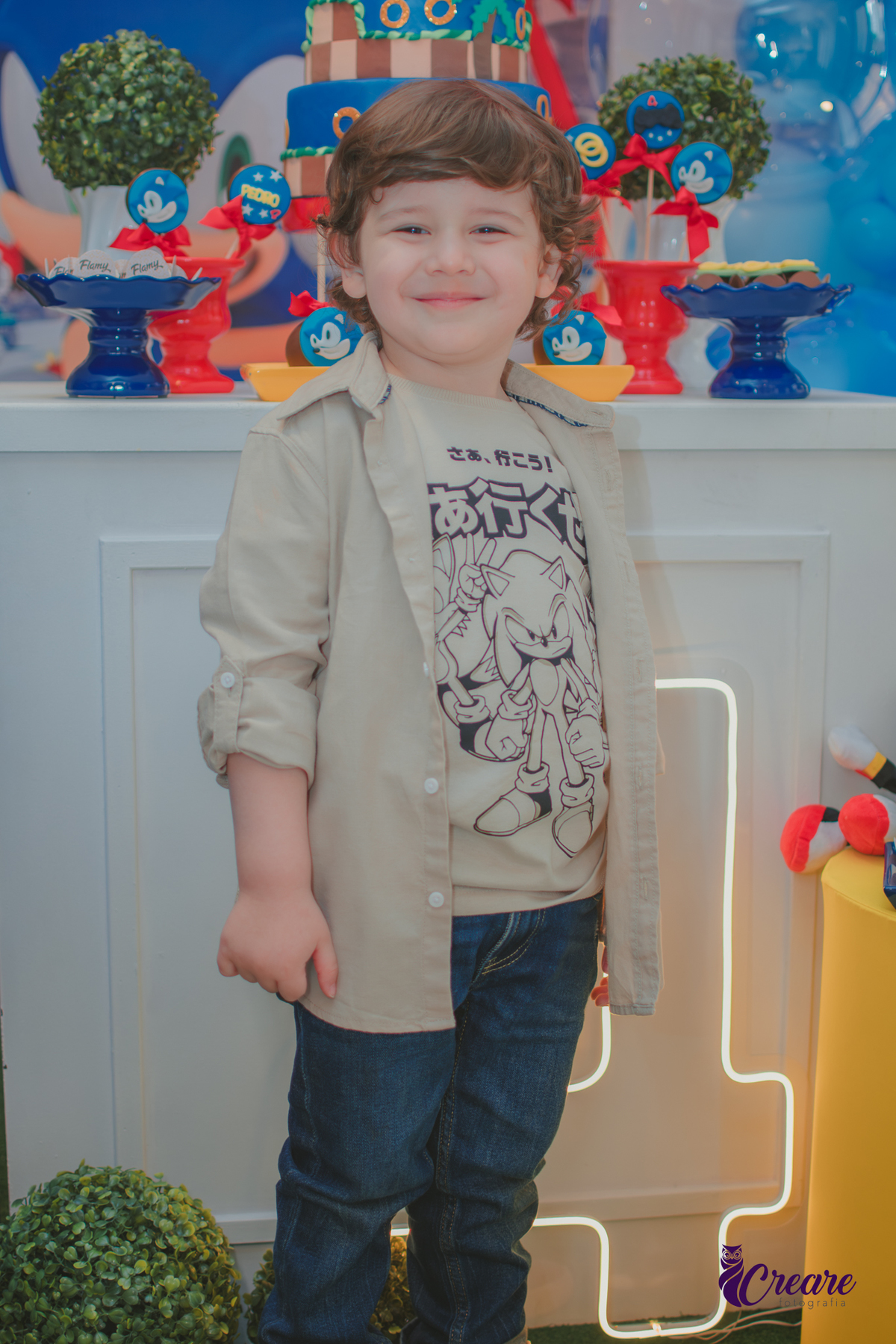 Aniversário de menino de 4 anos, festa infantil em São Bernardo do Campo. Decoração com tema Sonic, festa em casa.